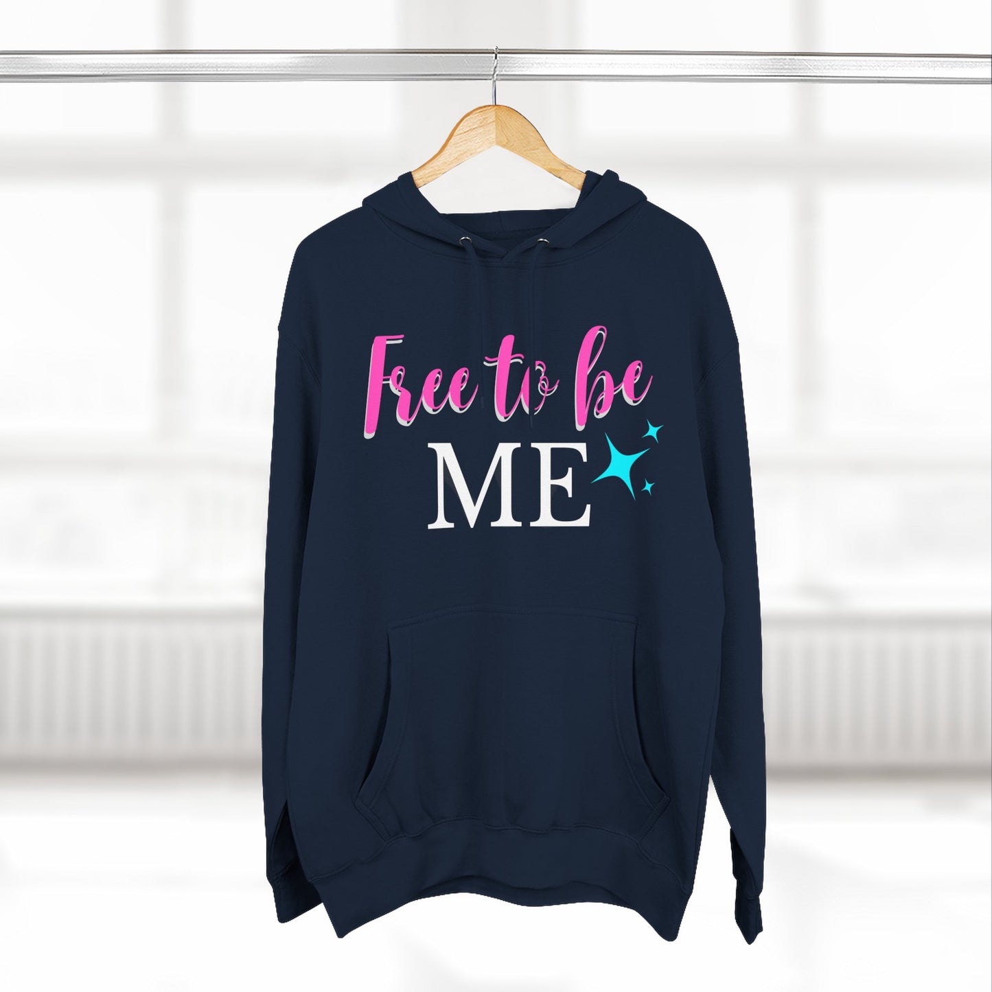 free to be me Three-Panel Fleece Hoodie