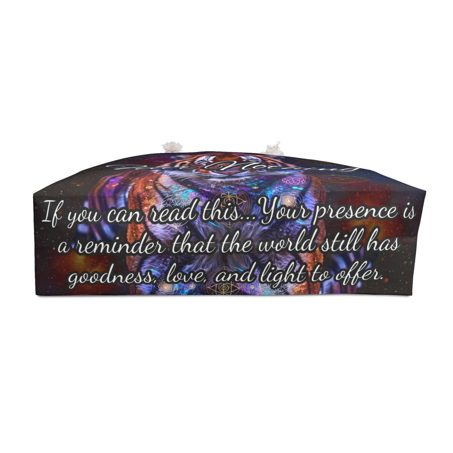 Fear Nothing Tiger Weekender Bag with Secret Hidden Message