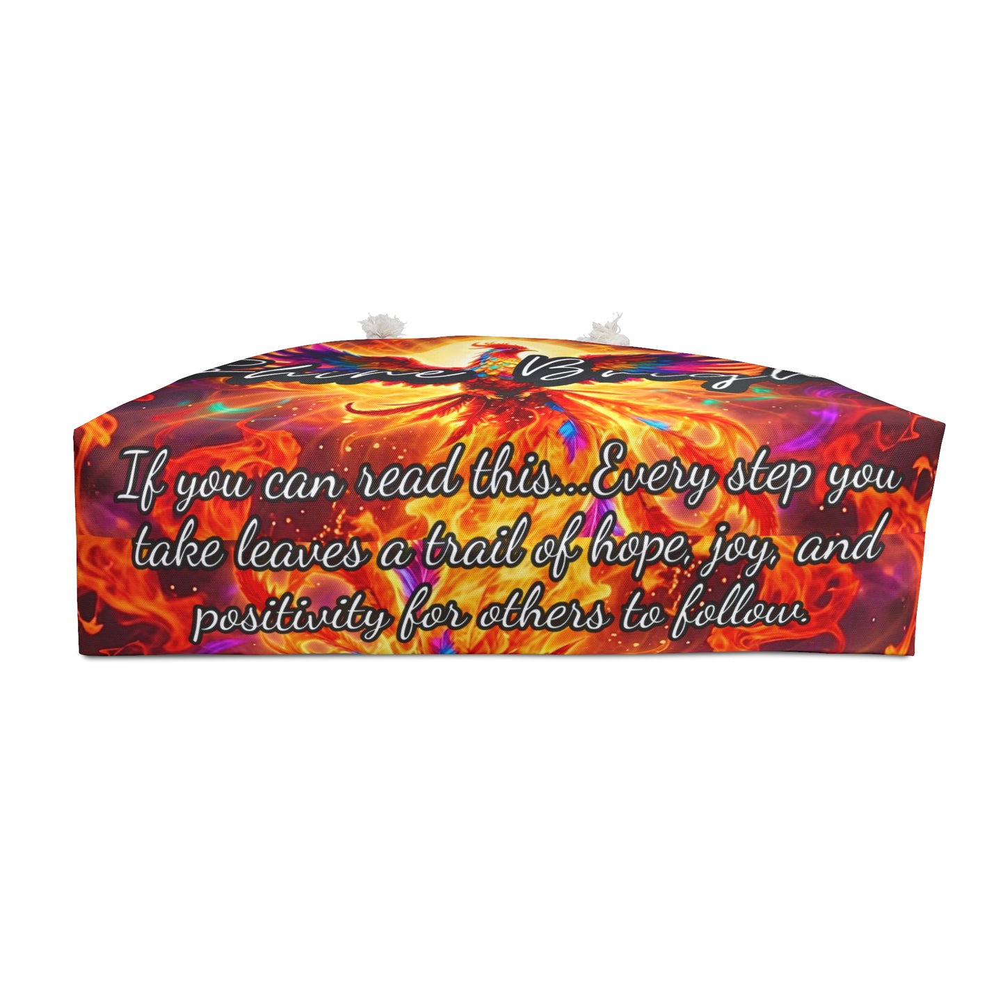 Shine Bright Phoenix & Flames Weekender Bag with Secret Hidden Message