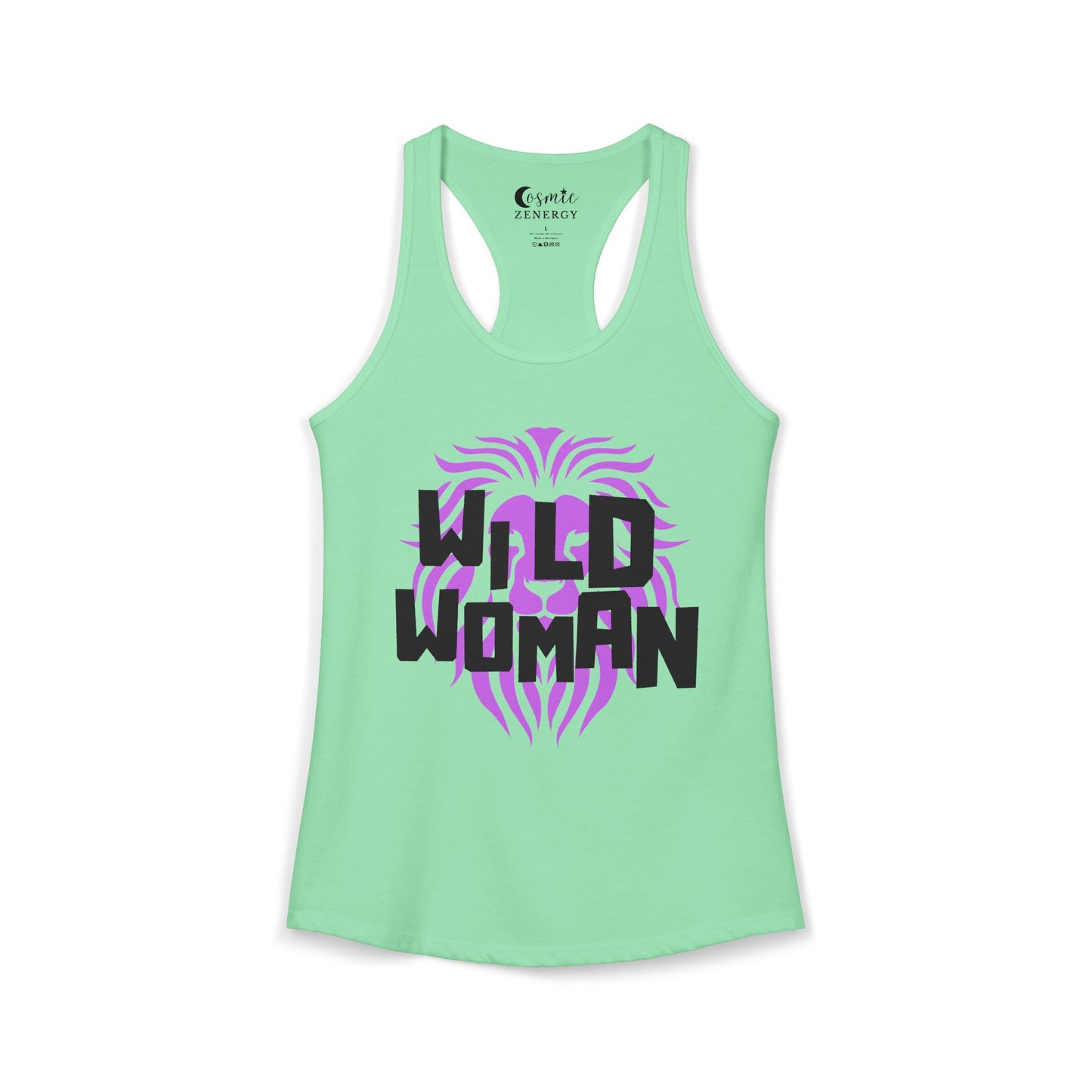 Wild Woman With Lion Face Racerback Tank