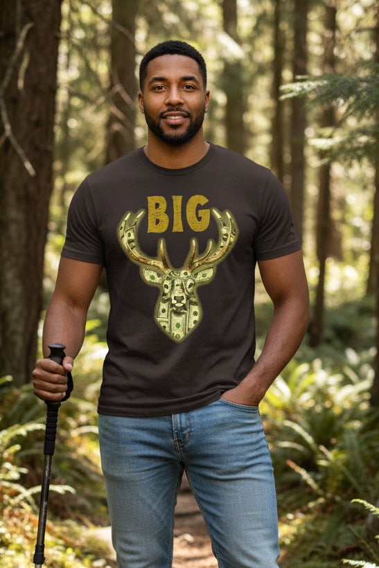 Big Bucks funny money humor tee front view