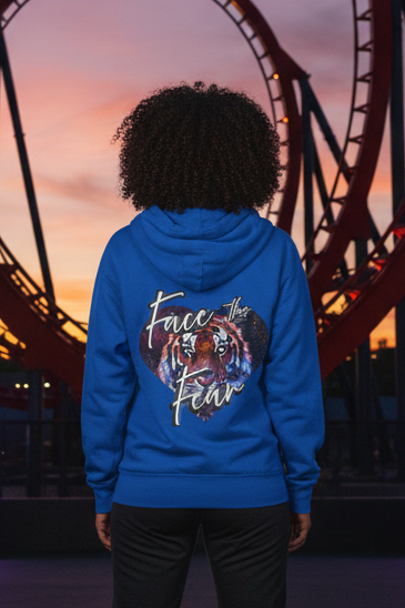 Face the Fear Tiger Heart Three-Panel Fleece Hoodie