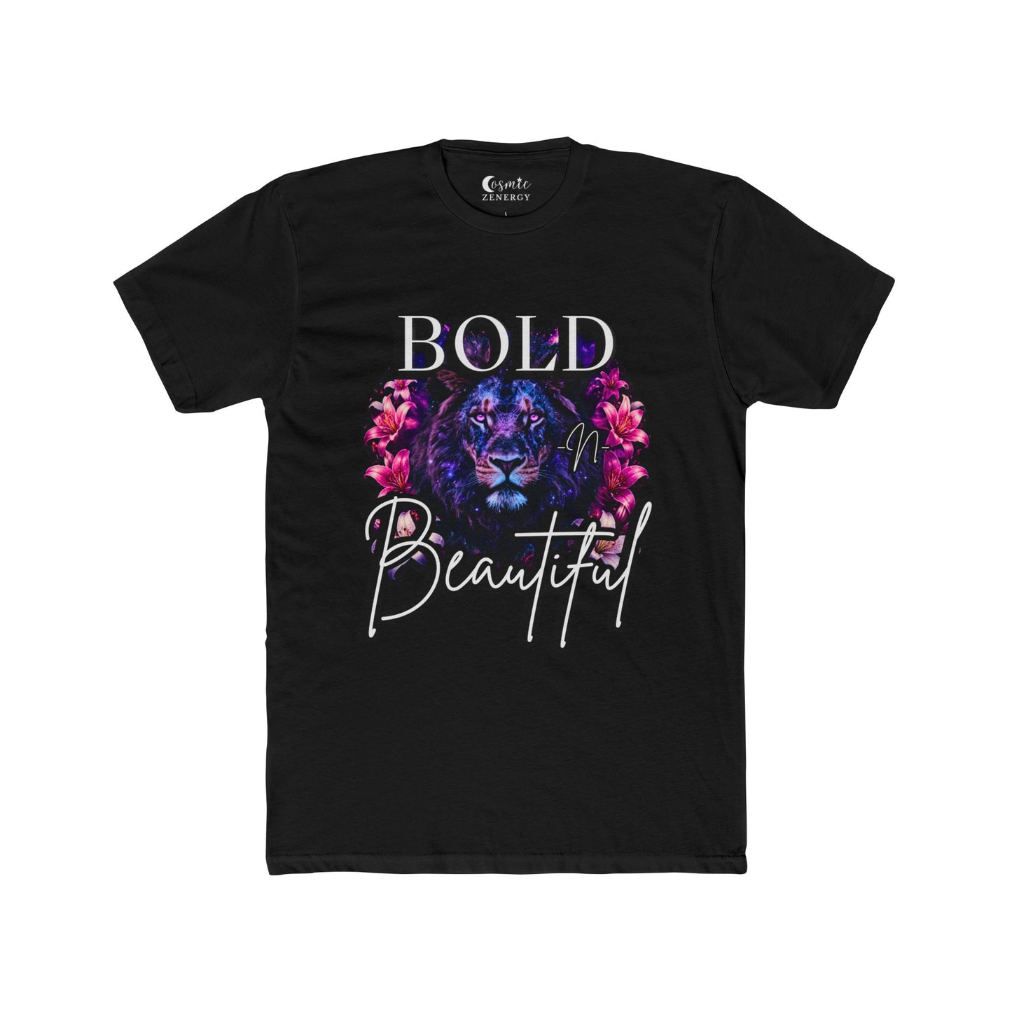 Bold N Beautiful Lion Flower Graphic Tee – Empowering Women's T-Shirt