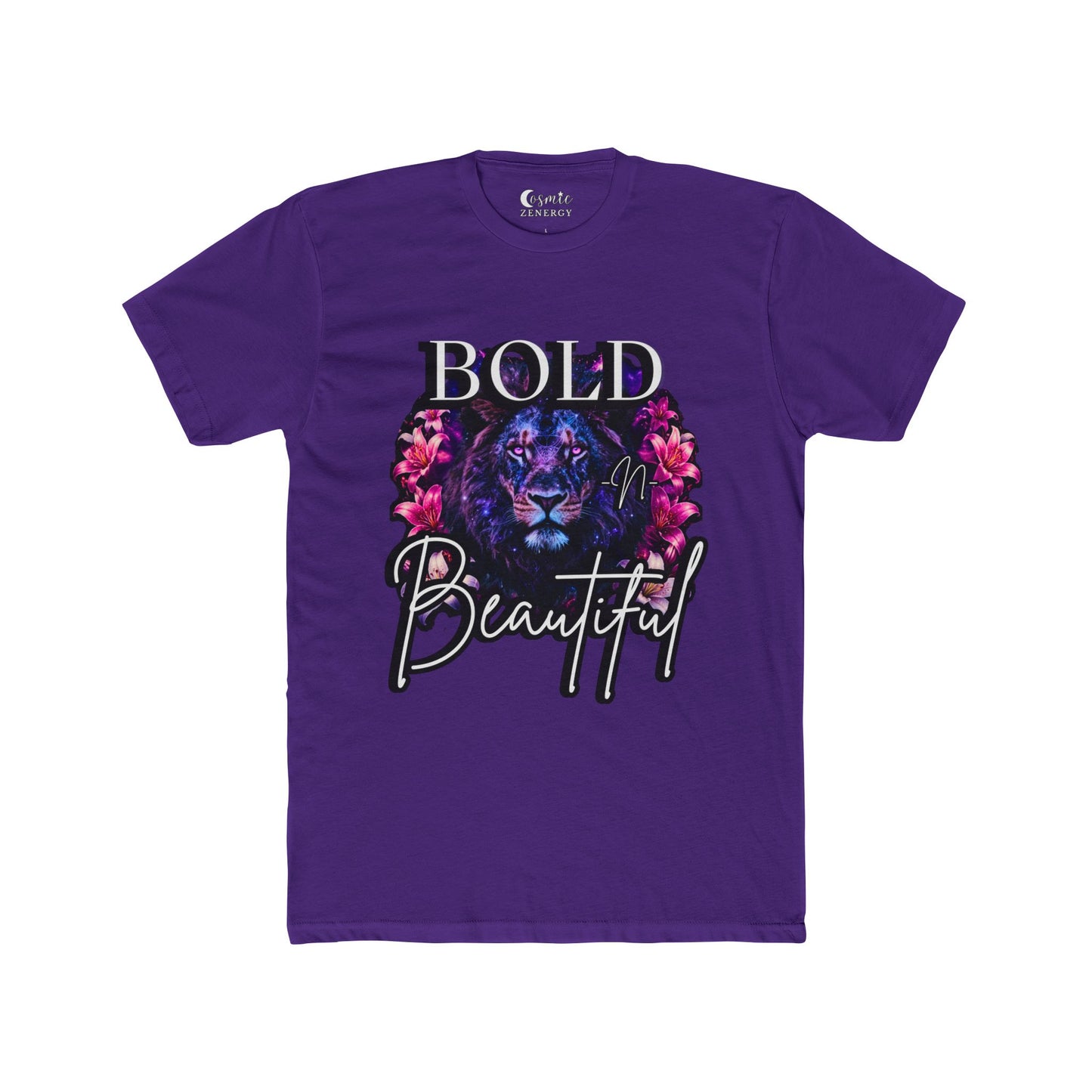 Bold N Beautiful Lion Flower Graphic Tee – Empowering Women's T-Shirt