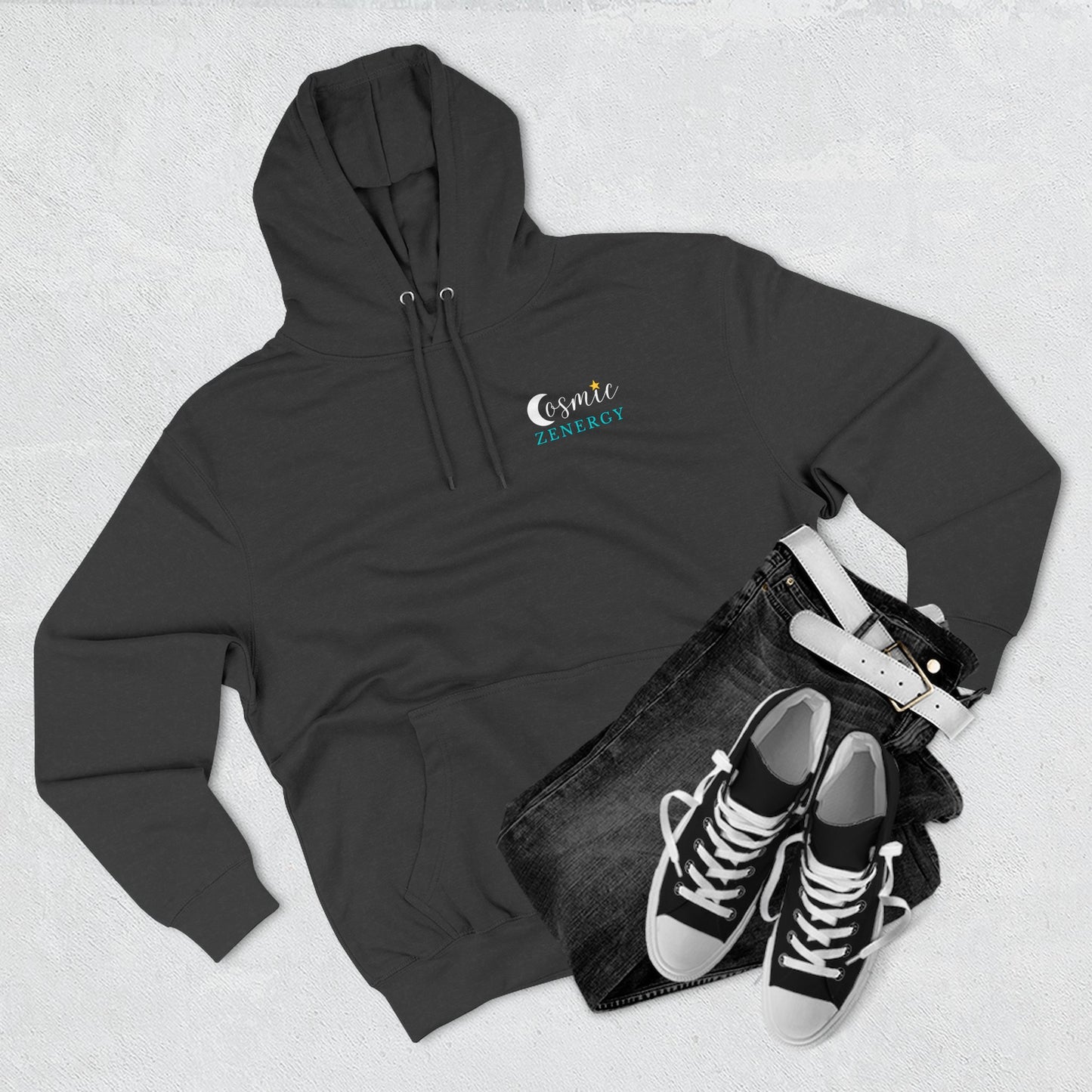 I Am Fearless Lion Three-Panel Fleece Hoodie – Bold Empowerment Hoodie