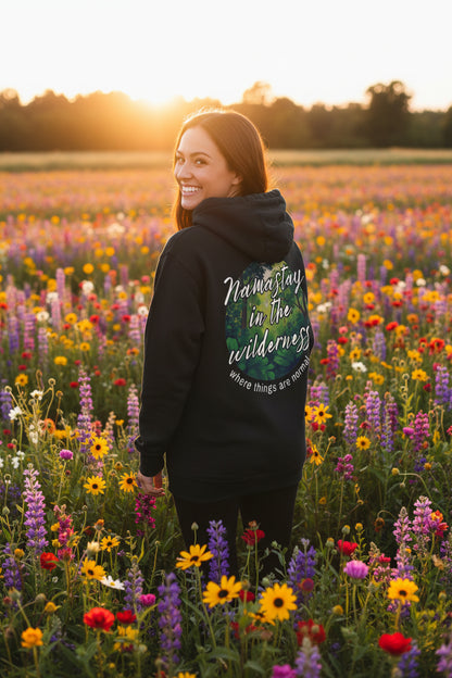 "Namastay in the Wilderness" Fleece Hoodie