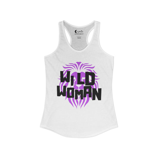 Wild Woman With Lion Face Racerback Tank