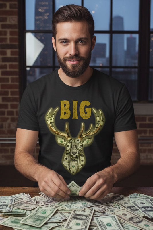 Big Bucks tee worn lifestyle