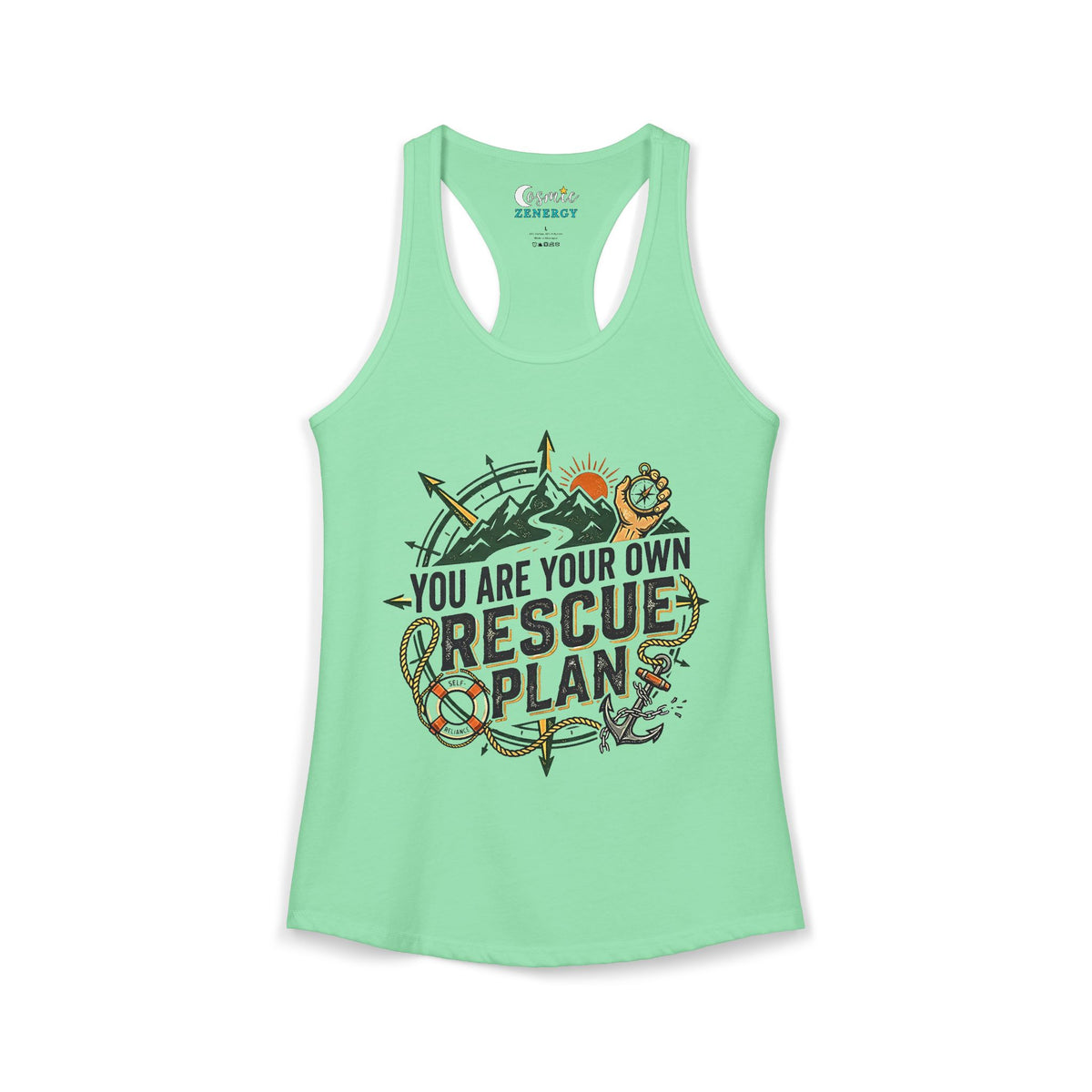 You are your own rescue plan Racerback Tank