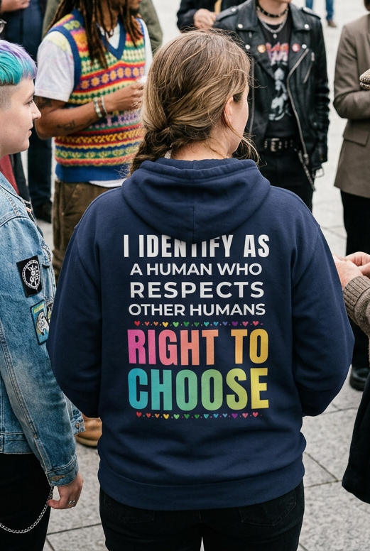 I Identify as a Human who respects other humans right to choose Hoodie