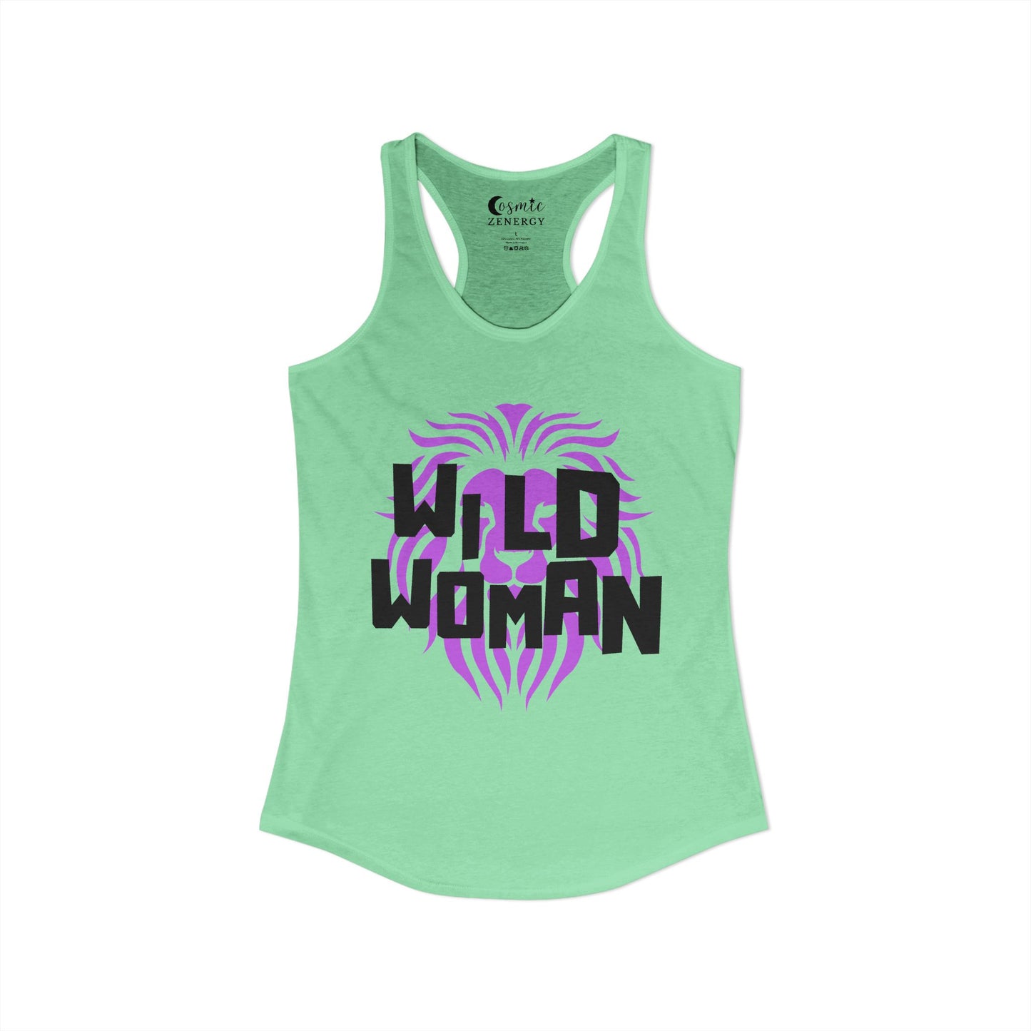 Wild Woman With Lion Face Racerback Tank