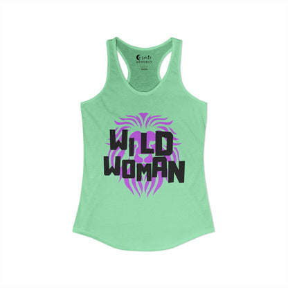 Wild Woman With Lion Face Racerback Tank