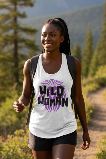 Wild Woman With Lion Face Racerback Tank