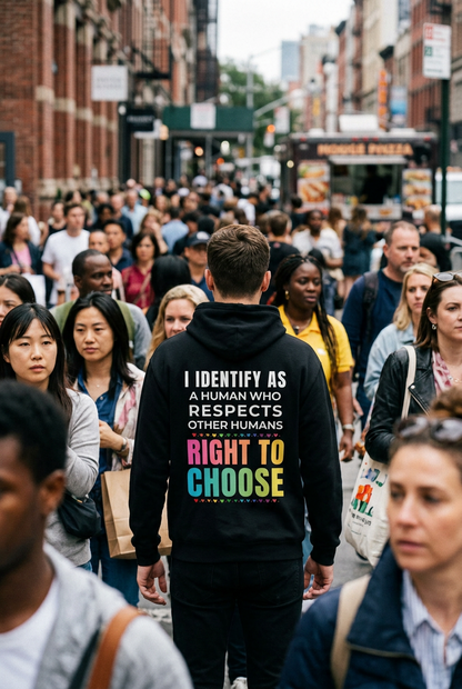 I Identify as a Human who respects other humans right to choose Hoodie
