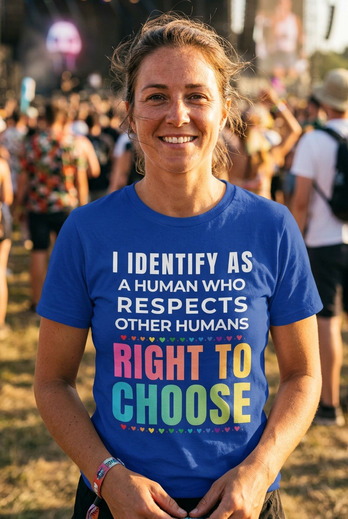 I Identify as a Human who Respects other Humans Right to Choose Tee