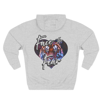 Face the Fear Tiger Heart Three-Panel Fleece Hoodie