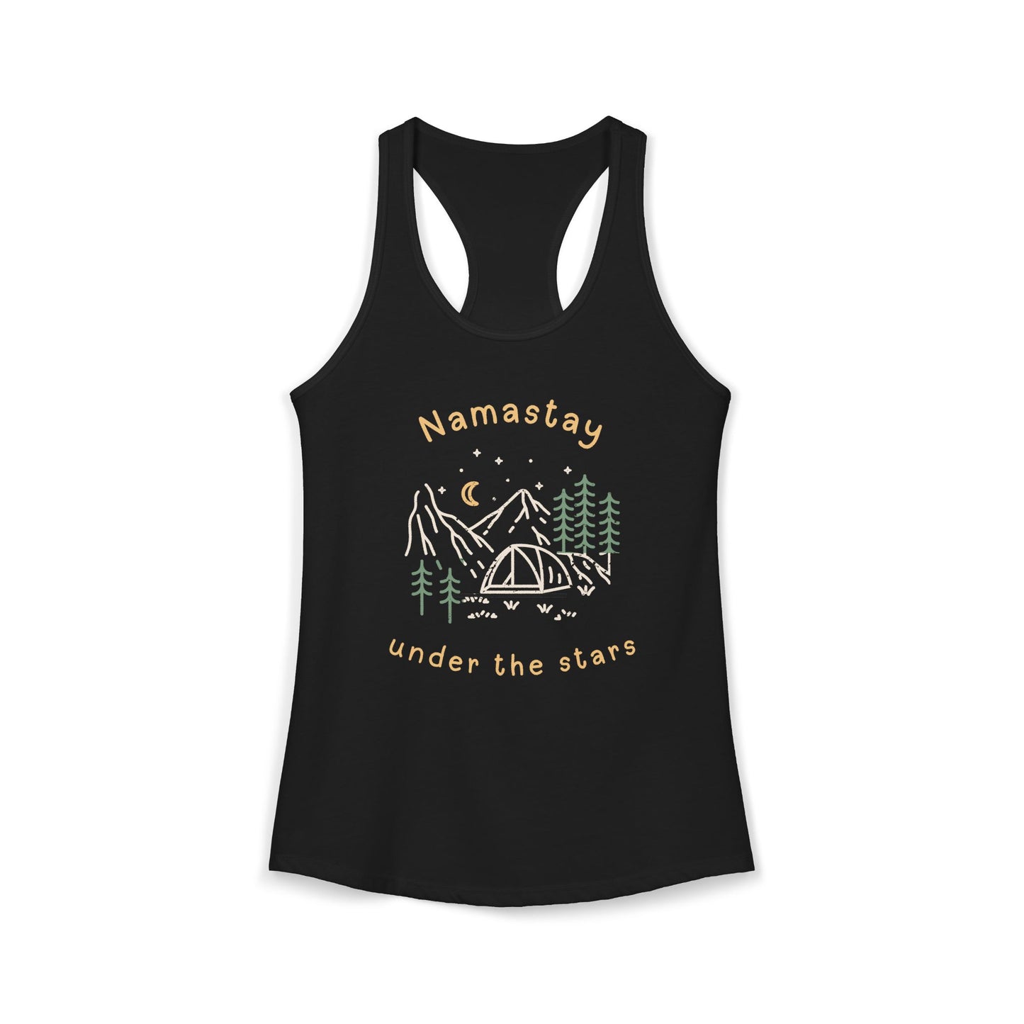 namastay under the stars Women's Ideal Racerback Tank