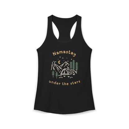 namastay under the stars Women's Ideal Racerback Tank