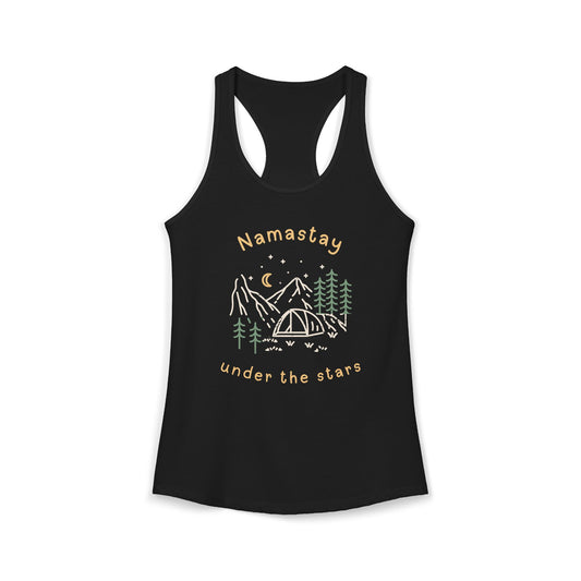 namastay under the stars Women's Ideal Racerback Tank