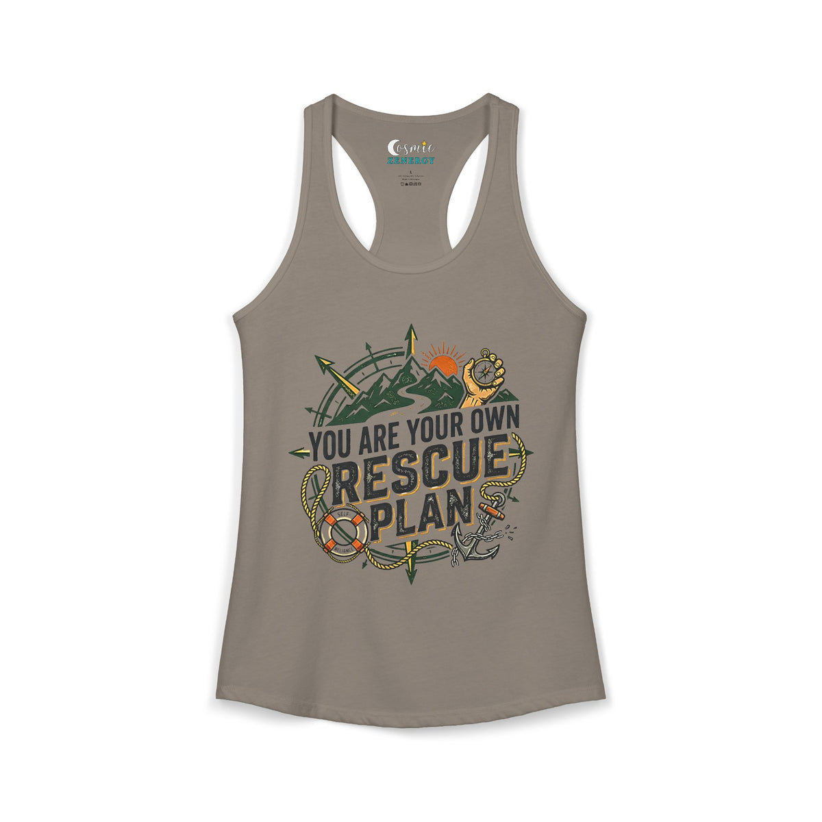 You are your own rescue plan Racerback Tank