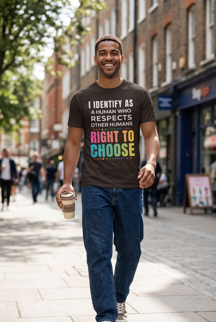I Identify as a Human who Respects other Humans Right to Choose Tee