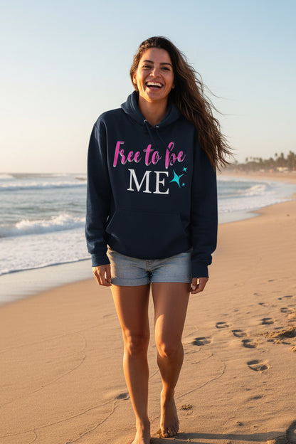 "Free to Be Me" Three-Panel Fleece Hoodie