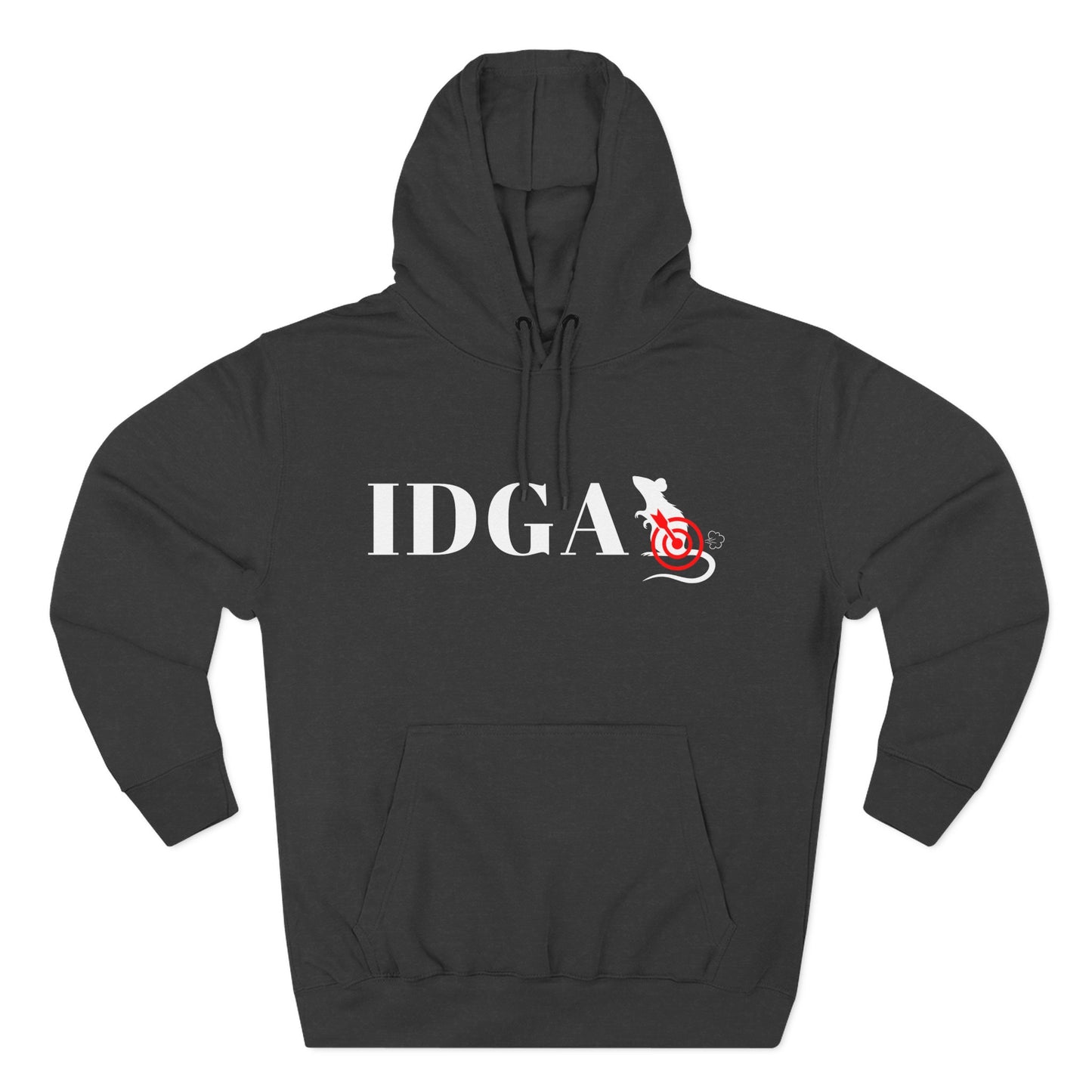 I Don't Give a Rat's Ass Three-Panel Fleece Hoodie – Sarcastic Statement Hoodie