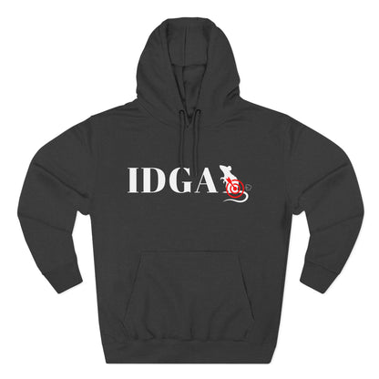 I Don't Give a Rat's Ass Three-Panel Fleece Hoodie – Sarcastic Statement Hoodie