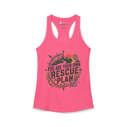 You are your own rescue plan Racerback Tank