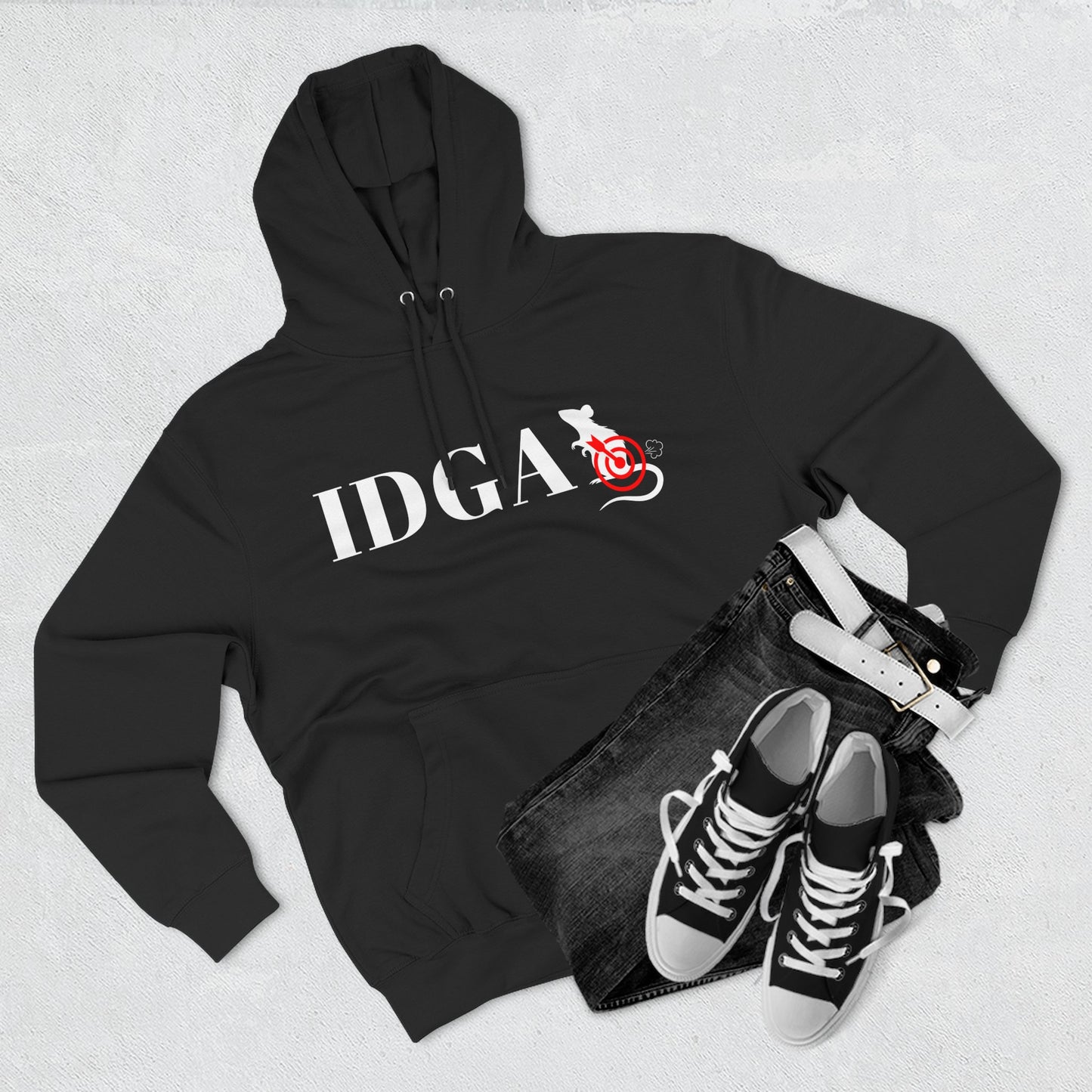 I Don't Give a Rat's Ass Three-Panel Fleece Hoodie – Sarcastic Statement Hoodie