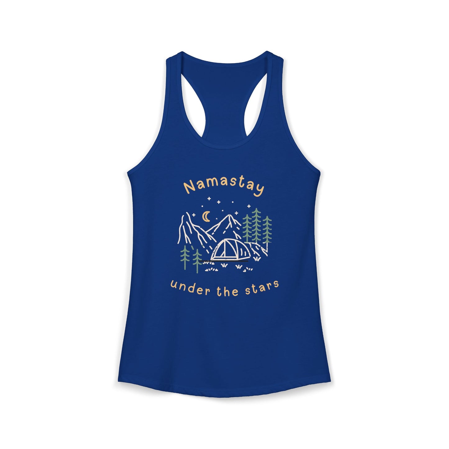 namastay under the stars Women's Ideal Racerback Tank