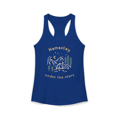 namastay under the stars Women's Ideal Racerback Tank