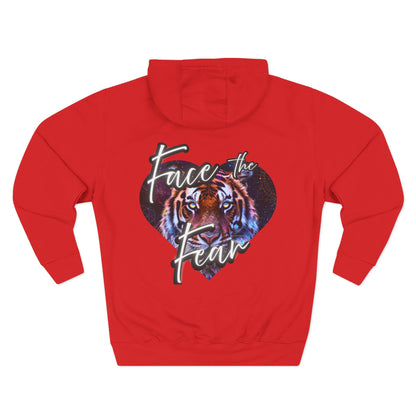 Face the Fear Tiger Heart Three-Panel Fleece Hoodie