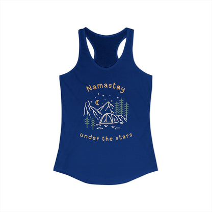 namastay under the stars Women's Ideal Racerback Tank