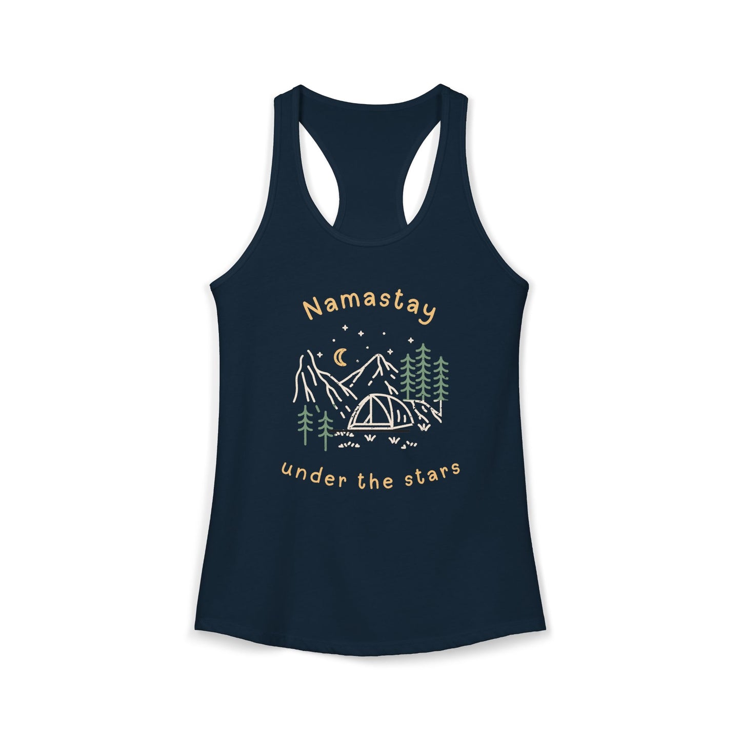 namastay under the stars Women's Ideal Racerback Tank