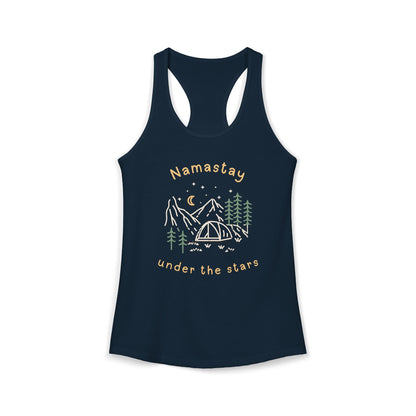 namastay under the stars Women's Ideal Racerback Tank