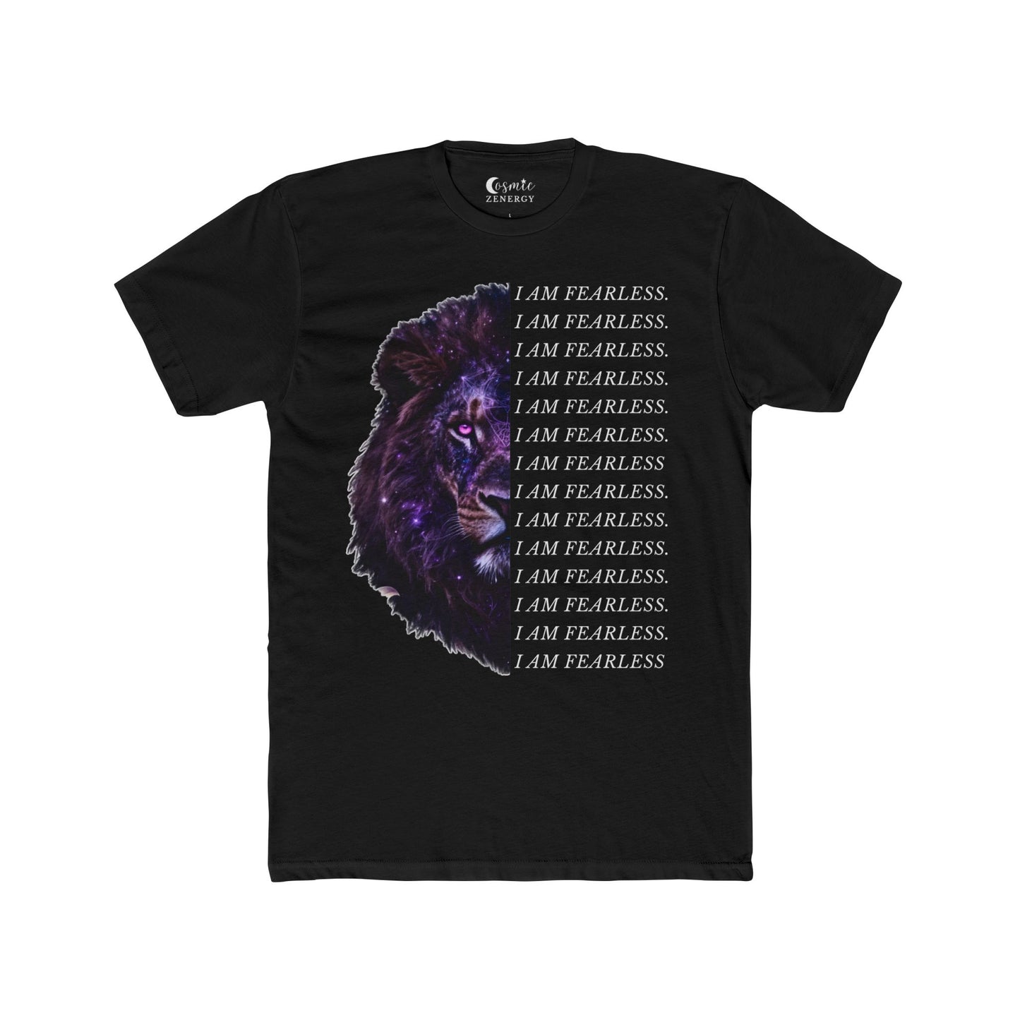 I Am Fearless Lion Head Graphic Tee – Bold Empowerment T-Shirt