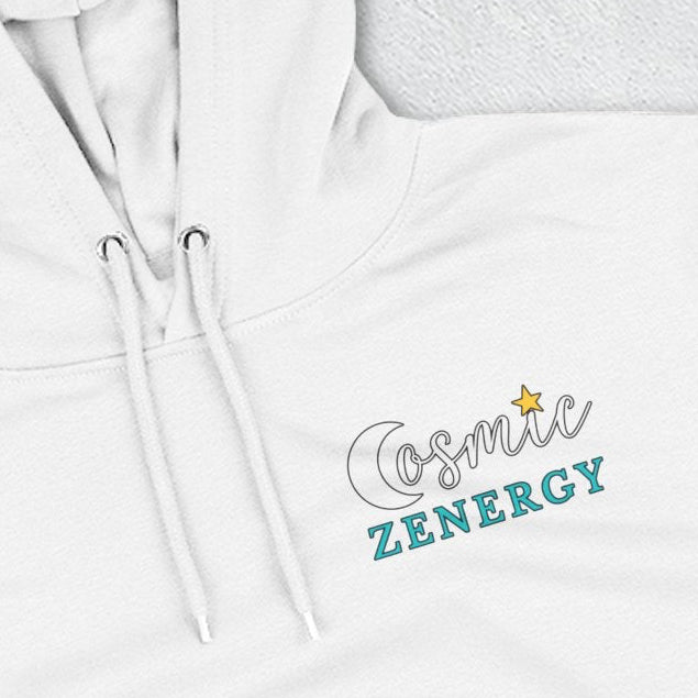 Life Was Meant to Be Celebrated hoodie close-up detail