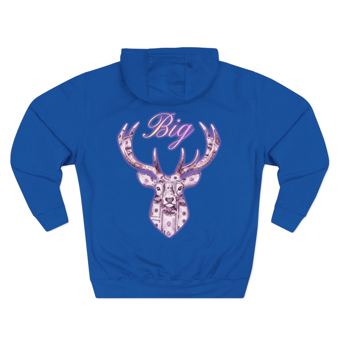 pink Big bucks Three-Panel Fleece Hoodie