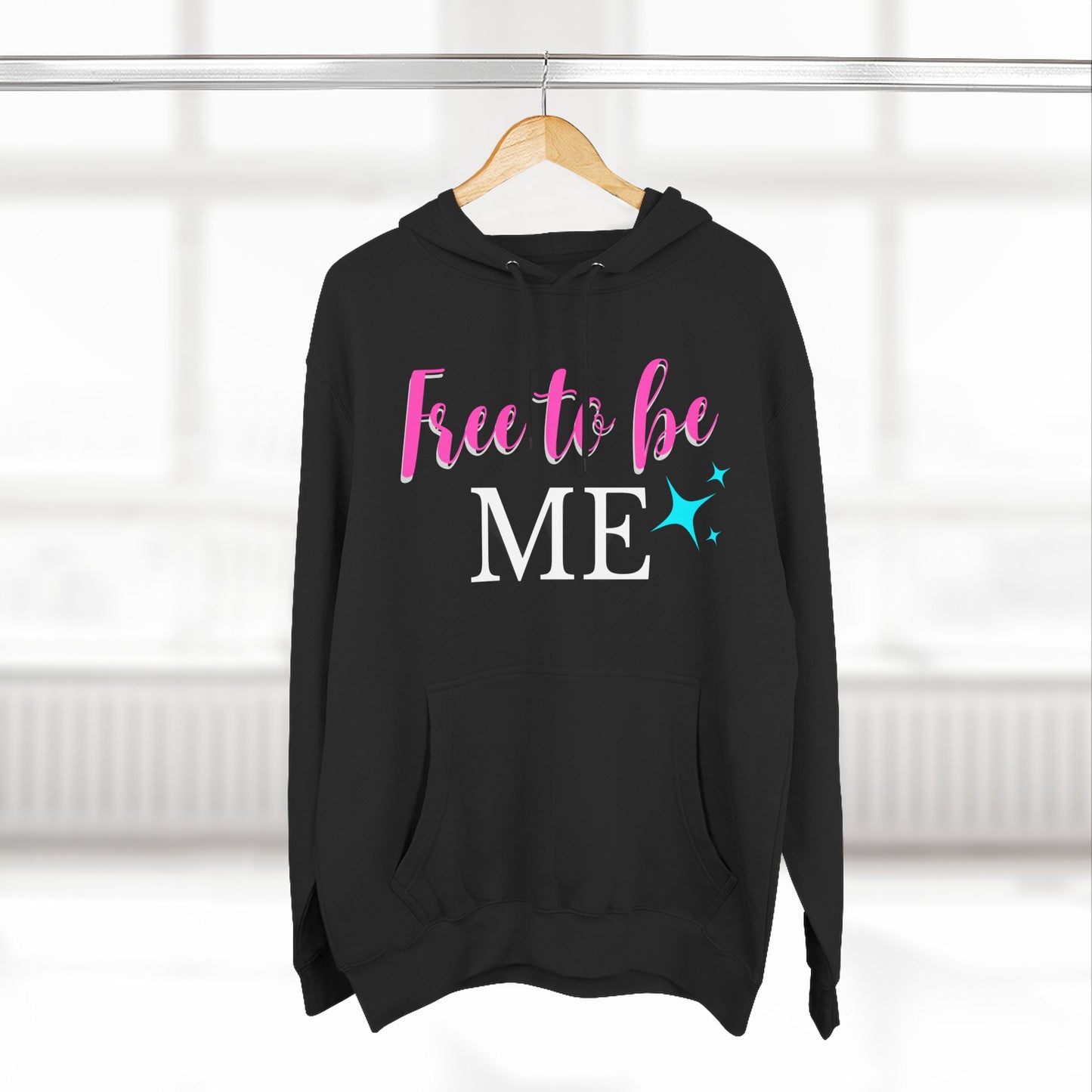 free to be me Three-Panel Fleece Hoodie