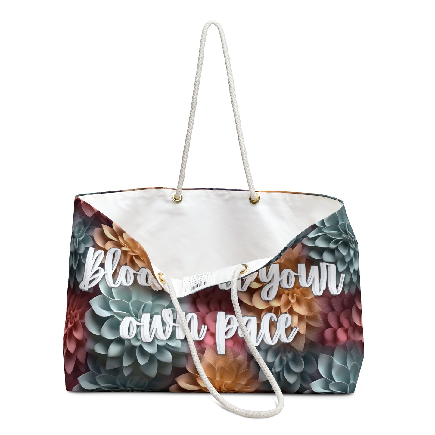 Bloom at your own pace Weekender Bag with Secret Hidden Message