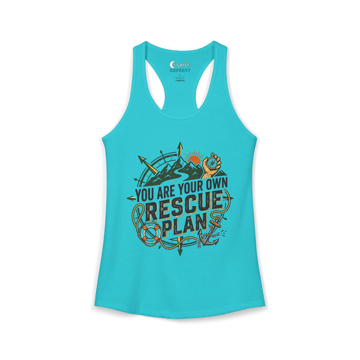 You are your own rescue plan Racerback Tank