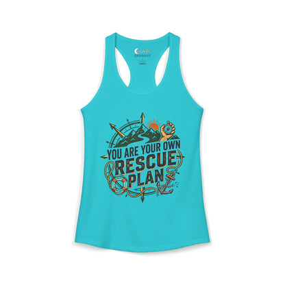You are your own rescue plan Racerback Tank