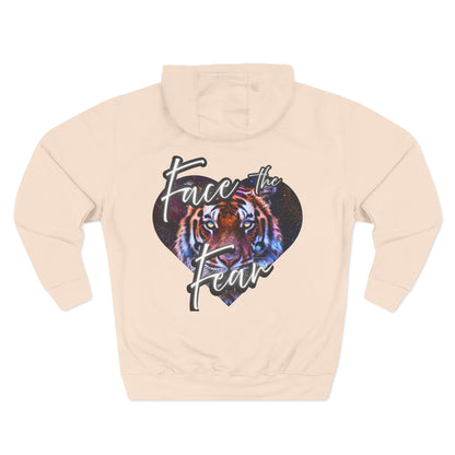 Face the Fear Tiger Heart Three-Panel Fleece Hoodie