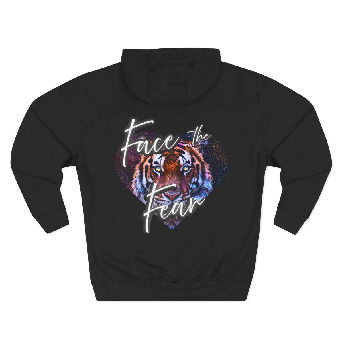 Face the Fear Tiger Heart Three-Panel Fleece Hoodie