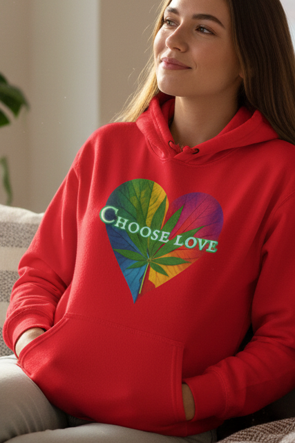 Choose Love Mary Jane Three-Panel Fleece Hoodie