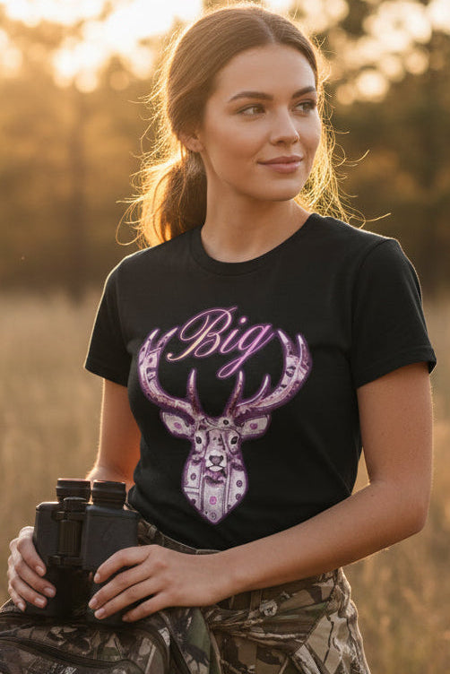 Pink Big Bucks funny money humor tee front view