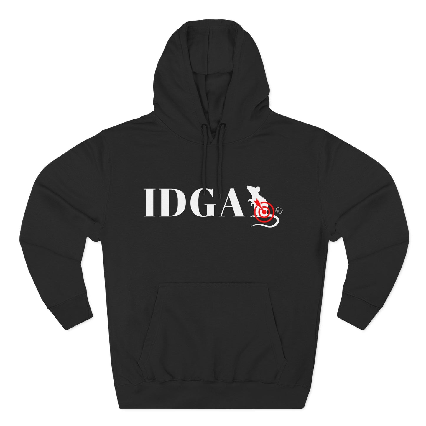 I Don't Give a Rat's Ass Three-Panel Fleece Hoodie – Sarcastic Statement Hoodie