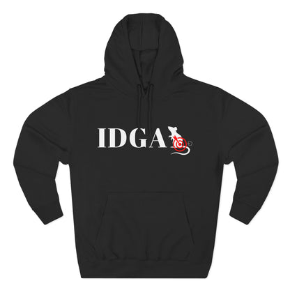 I Don't Give a Rat's Ass Three-Panel Fleece Hoodie – Sarcastic Statement Hoodie