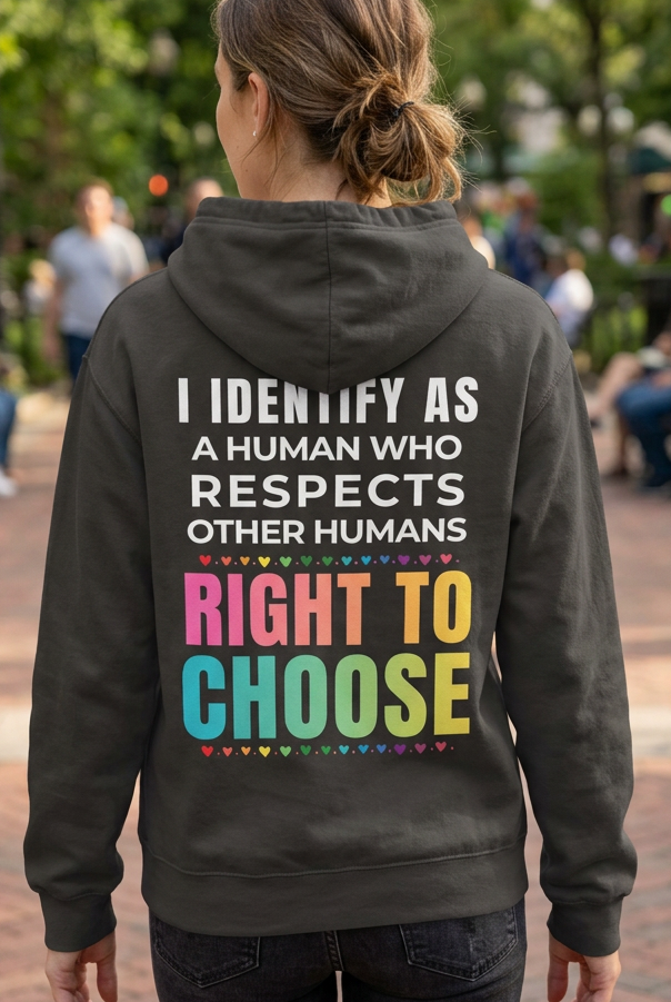 I Identify as a Human who respects other humans right to choose Hoodie